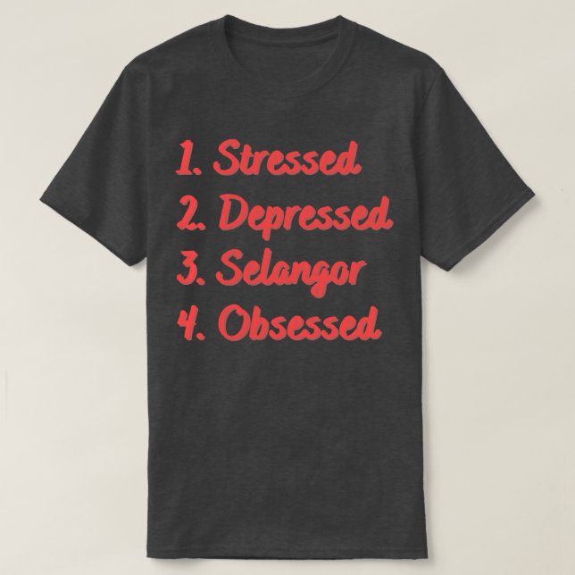 Stressat nedtryckt selektiv markör markerad t shirt (Design framsida)