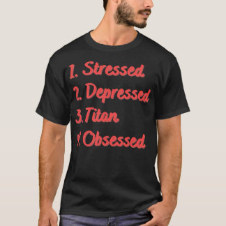 Stressat nedtryckt titanobjekt t shirt
