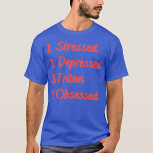 Stressat nedtryckt Triton-objekt T Shirt