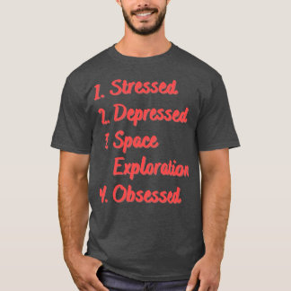 Stressat nedtryckt utrymmesprospektering har obser t shirt