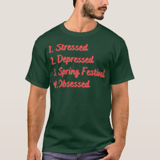 Stressat nedtryckt Vår-festival observerad T Shirt