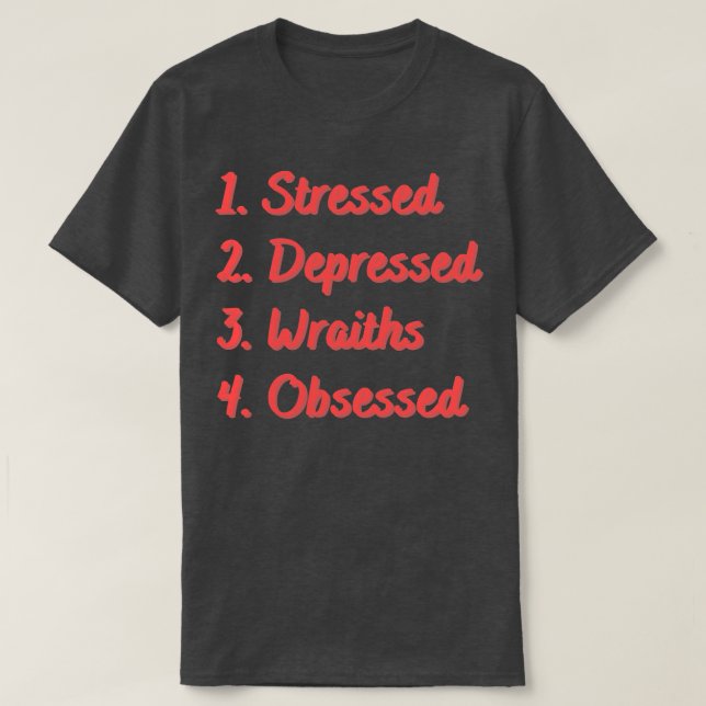 Stressat nedtryckta banor markerade t shirt (Design framsida)