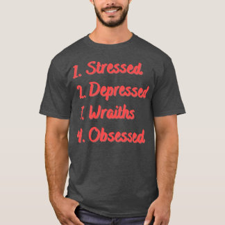 Stressat nedtryckta banor markerade t shirt