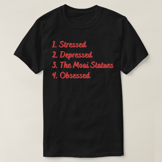 Stressat nedtryckta de besökta modellstatusarna t shirt (Design framsida)