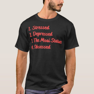 Stressat nedtryckta de besökta modellstatusarna t shirt