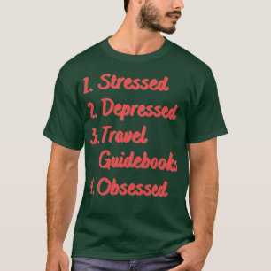 Stressat nedtryckta reseguider besökta t shirt