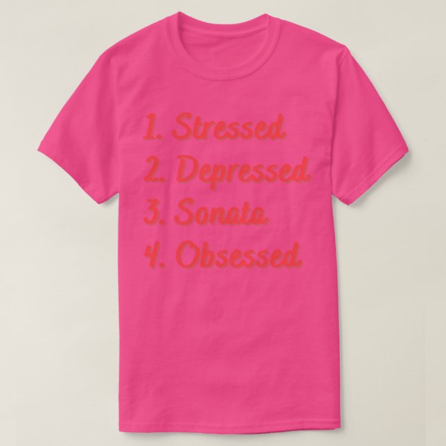 Stressat nedtryckta sonata har observerats t shirt (Design framsida)