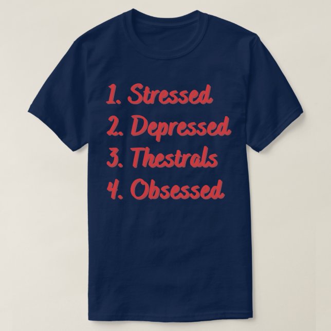 Stressat nedtryckta testraler besökta t shirt (Design framsida)