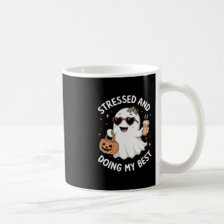 Stressat och gjorde min bästa lilla Ghost Hallowee Kaffemugg