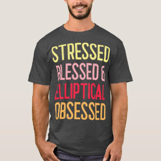 Stressat, ofärgad stämpel elliptisk belagd t shirt
