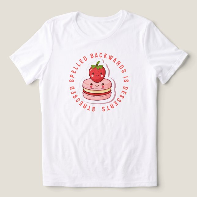 Stressat spaltad bakåt är eftersöner t shirt (Design Framsida)