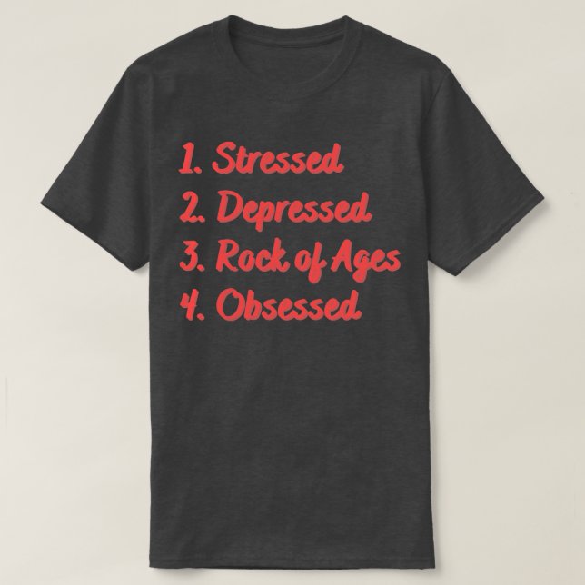 Stressat Sten i åldern belagd T Shirt (Design framsida)