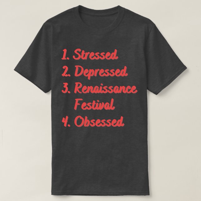 Stressat undertryckt Renaissance-festival T Shirt (Design framsida)