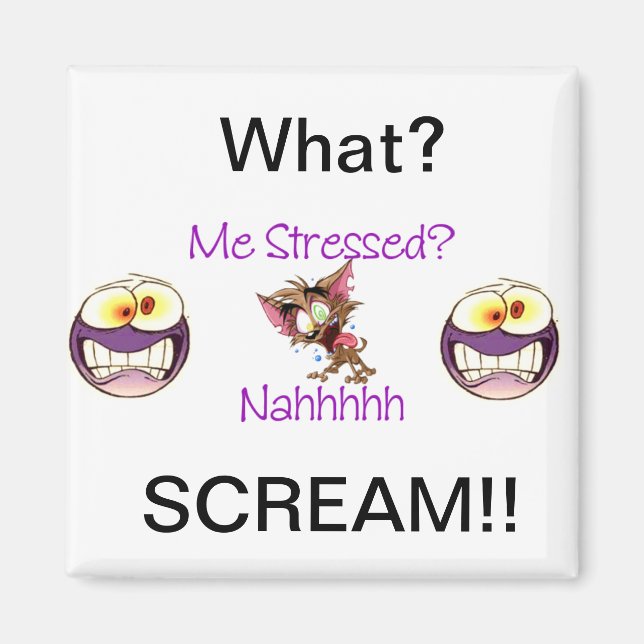 "Stressat ut" Magnet (Framsidan)