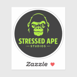 Stressed Ape Studios Grön Logo-dekal Klistermärken