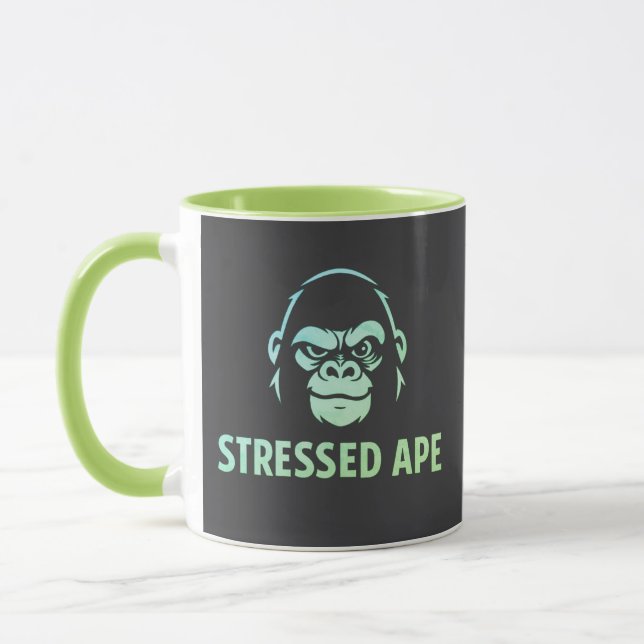 Stressed Ape Studios Grön Logo Mugg (Vänster)