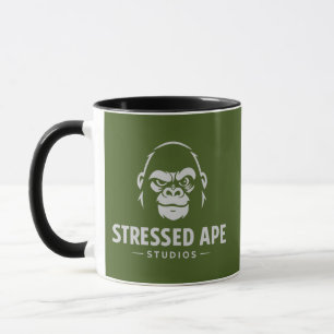 Stressed Ape Studios Grön Logo Mugg