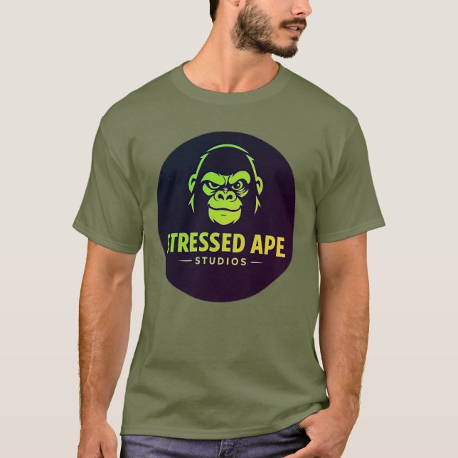 Stressed Ape Studios Grön Logo T Shirt (Framsida)