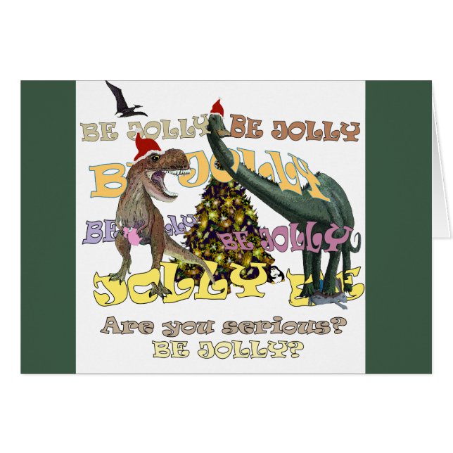Stressful Holiday Dinosaurs Hälsningskort (Framsidan Horizontal)