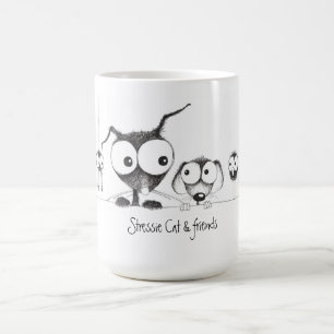 Stressie katt & vänmugg kaffemugg