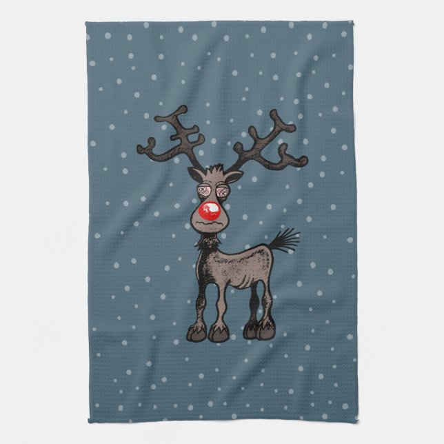Stressig jul med Rudolf Kökshandduk (Vertikal)