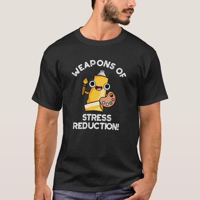 Stressreducerande konstnärspuns Mörk bakgrund T Shirt (Framsida)