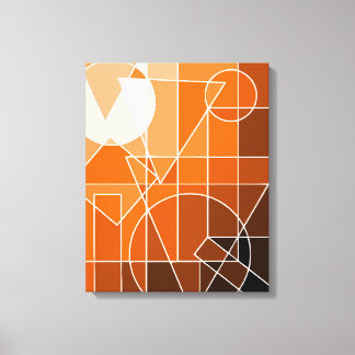 Stretched Canvas 2D art Monochromatic Orange Färg