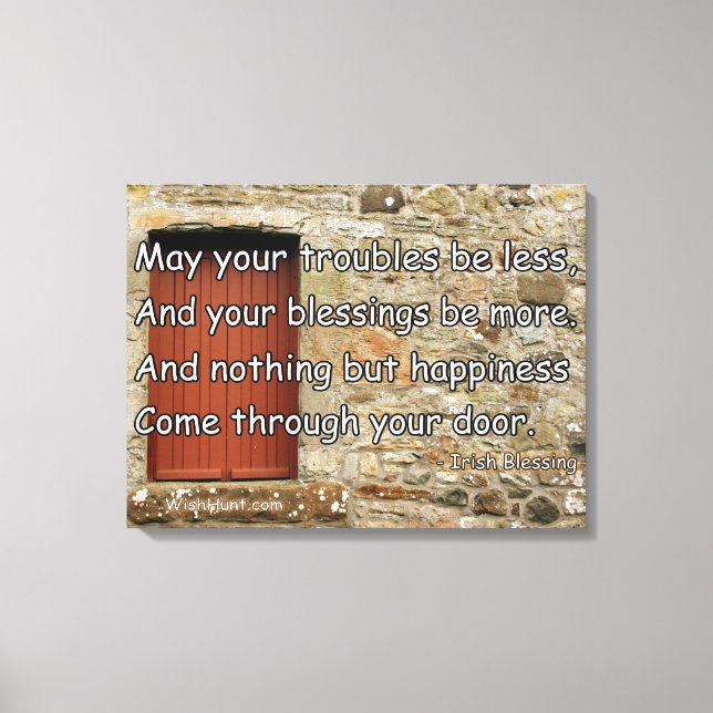 Stretched Canvas Irish Blessing by WishHunt (Framsida)