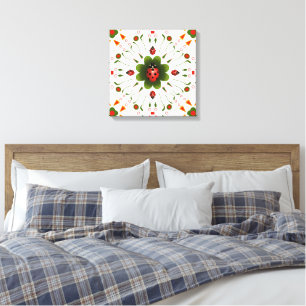 Stretched Canvas Ladybug-atemat Skriv ut 16 tum x 