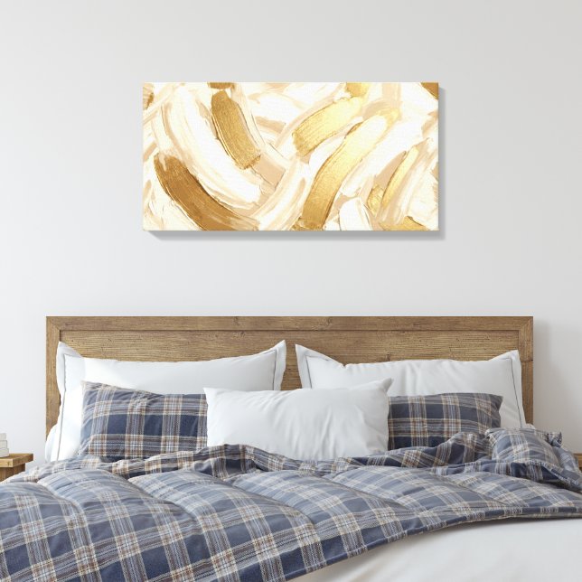 Stretched Canvas Print Abstract Brushstrokes (Insitu (sovrum))