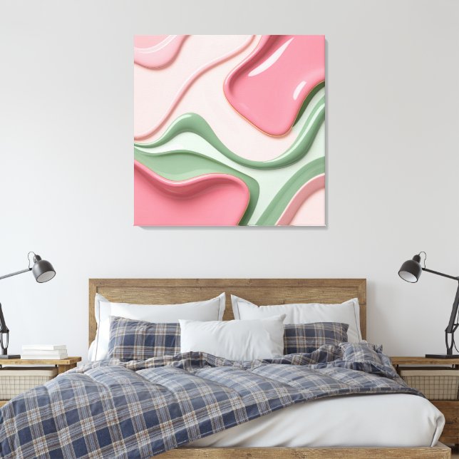 Stretched canvas print in stylish graphic (Insitu (sovrum))