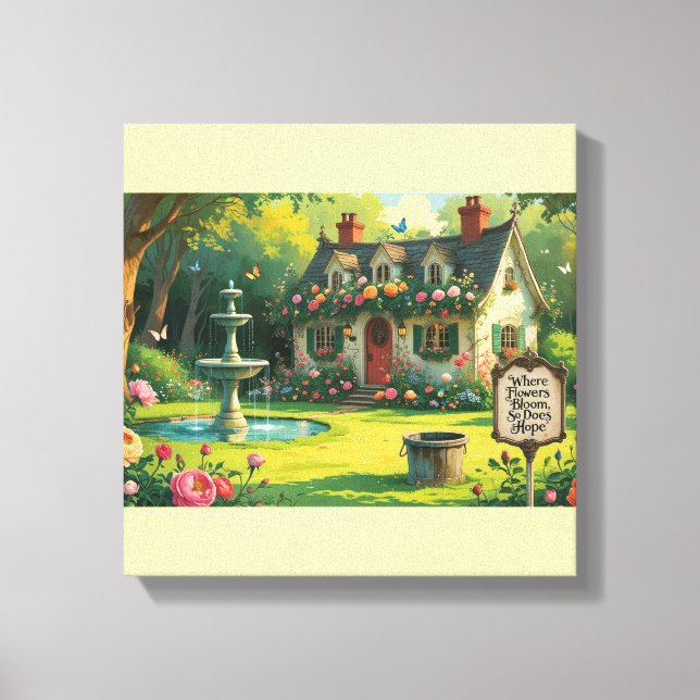 Stretched Canvas Print-Inspirational Quote. (Framsida)