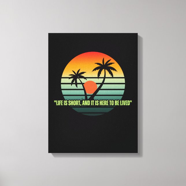 Stretched Canvas Print,Motivational Quote Wall Art (Framsida)