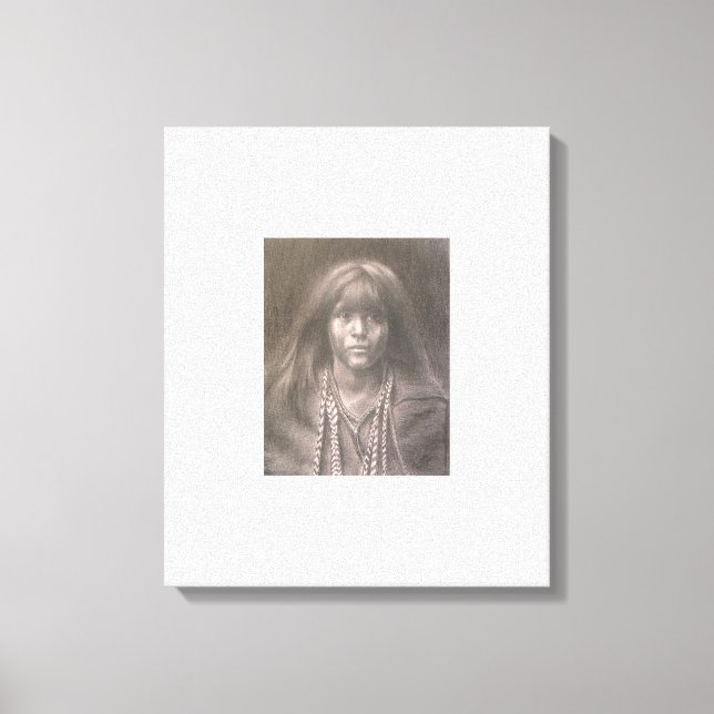Stretched Canvas Print of Mosa, Mohave Child (Framsida)