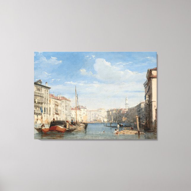 Stretched Canvas Print the frand canal (Framsida)