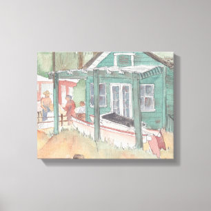 Stretched Canvas (Watercolor Sketch/Crystal Cove)