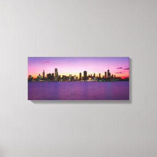 Stretched Kanvastryck - Chicago Skyline