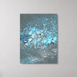 Stretched.kanvastryck i blått och grönt. canvastryck