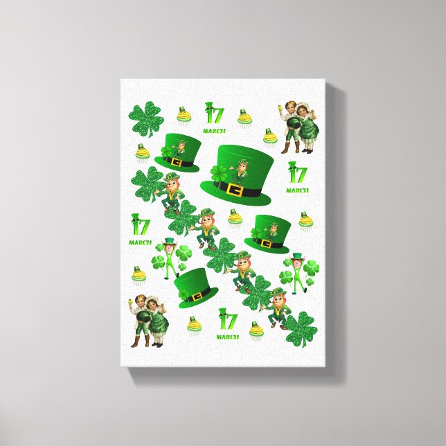 Stretched Kanvastryck St. Patrick's Day (Framsida)