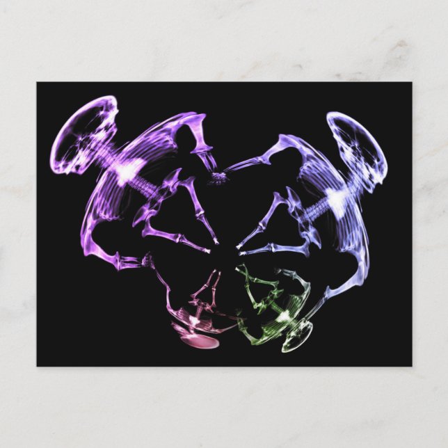 Stretched X-Ray Skeleton Family 1 Vykort (Framsida)