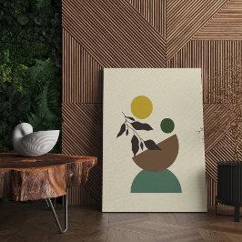 Stretcherad stor Avslutat Boho Modern Wall Art Canvastryck