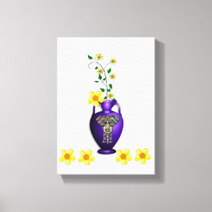 Stretsad Kanvastryck Mors dag Blommigt