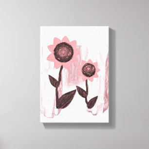Stretsad Kanvastryck Mors dag Blommigt