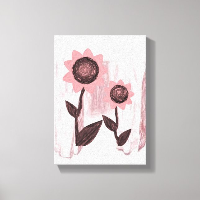 Stretsad Kanvastryck Mors dag Blommigt (Framsida)