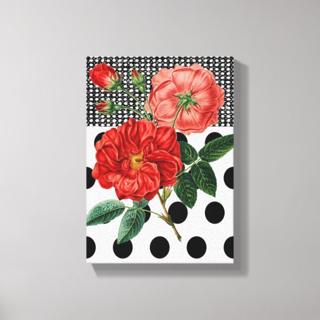 Stretsad Kanvastryck Mors dag Blommigt (Framsida)