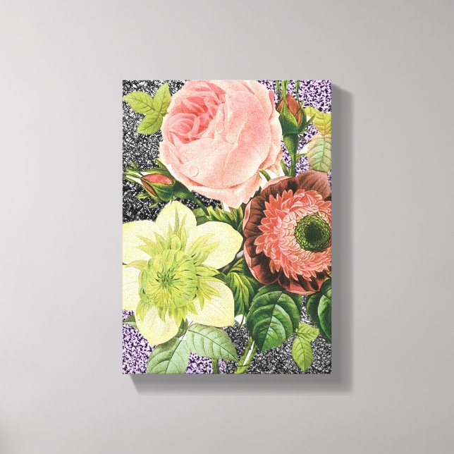 Stretsad Kanvastryck Mors dag Blommigt (Framsida)
