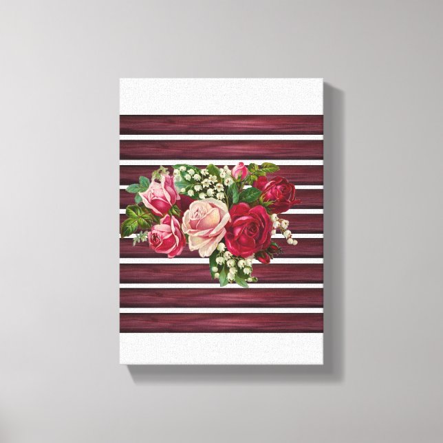 Stretsad Kanvastryck Mors dag Blommigt (Framsida)