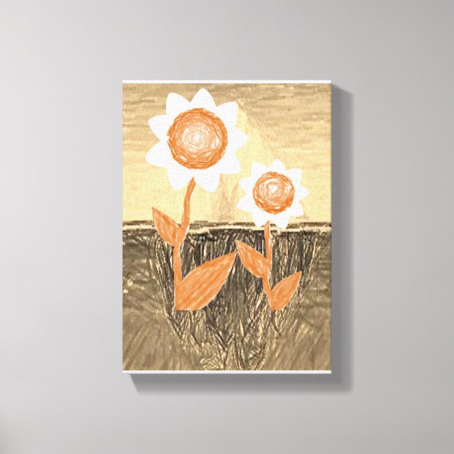 Stretsad Kanvastryck Mors dag Blommigt (Framsida)