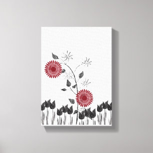 Stretsad Kanvastryck Mors dag Blommigt