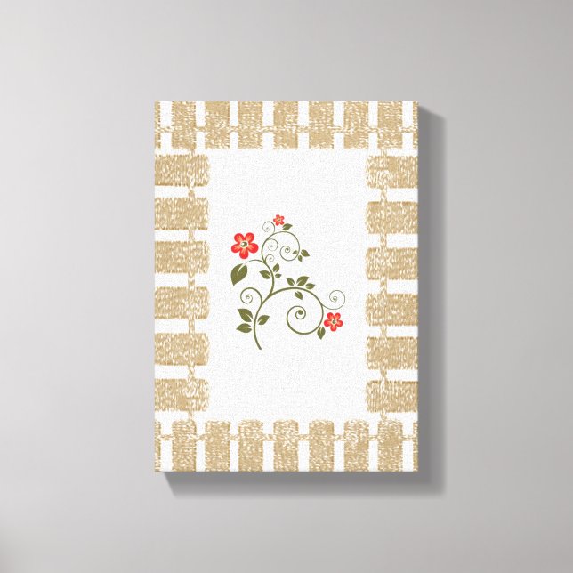 Stretsad Kanvastryck Mors dag Blommigt (Framsida)